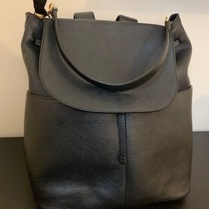 Cuyana Large Leather Backpack, Black